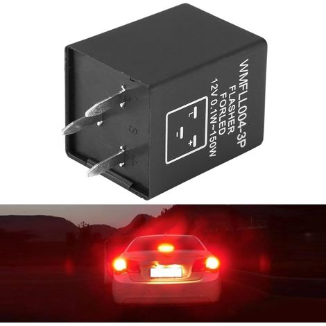 Relais Clignotant 3 Broches EP28 pour Feux Clignotants LED 12V - Décodeur Anti-Clignotement Rapide (1/5)