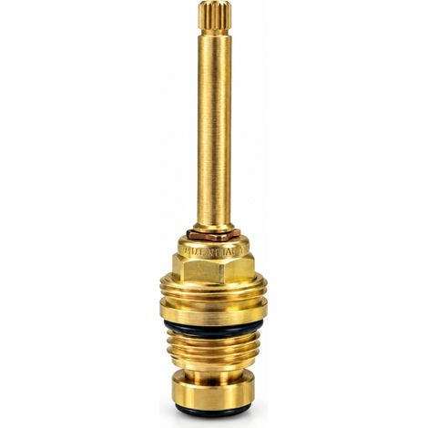 Schläfer 451413 - Vitone per Rubinetto Incasso 1/2" in Ottone con Asta Lunga 62 mm, Doppio Filetto, Broccia 8/20 (Ø7,6 mm), Valvola per Rubinetteria a Parete Bagno, Made in Italy- Conf. 1pz. (1/5)