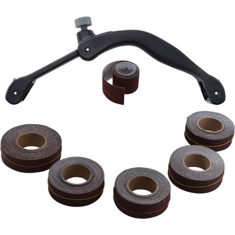 Support De Papier De Verre En Forme D'Arc Portable Avec Support De Ceinture De Sable Irrégulier Et Cinq Rouleaux (1/4)