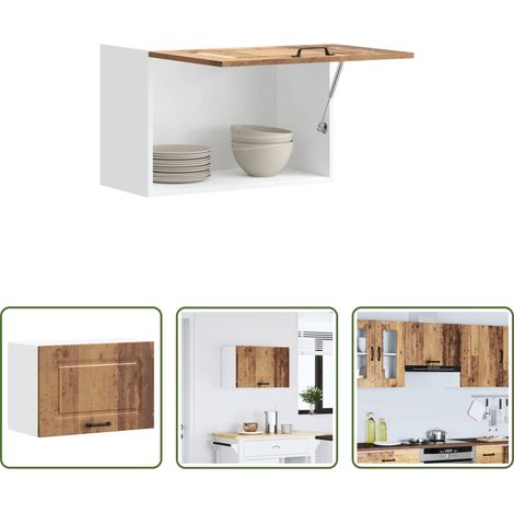 vidaXL Holzwerkstoff - Küchen-Hängeschrank Kalmar Altholz-Optik Holzwerkstoff (1/5)