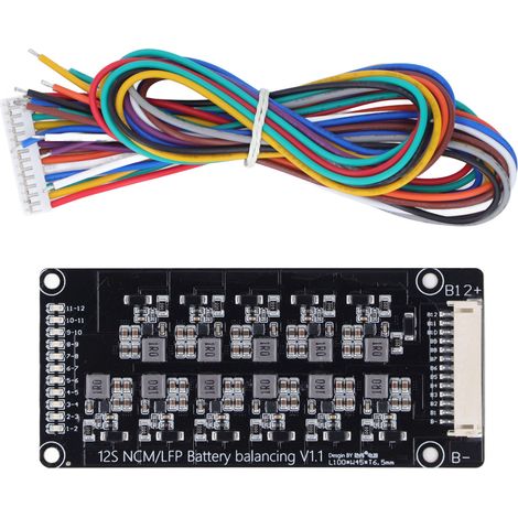 Égaliseur de batterie LFP inductif universel, carte d'équilibrage actif Li-ion 1,2A pour 12s, stabilisateur de tension, chargeur compensateur, module BMS haute performance. (1/5)