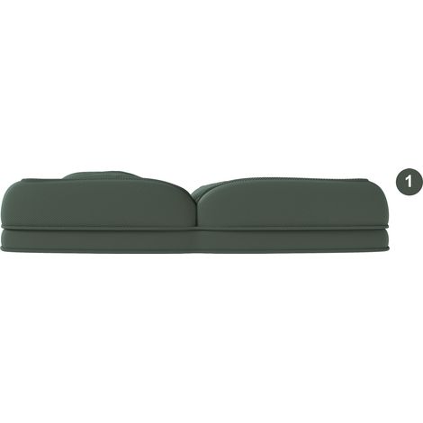 Canapé-lit ergonomique pliable pour adultes et animaux de compagnie – Réglable en 5 positions (90°-180°) avec 2 coussins, fauteuil multifonctionnel peu encombrant pour salon, chambre et coin lecture ( (1/4)