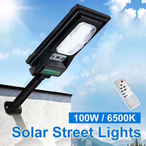 Lampada LED solare per esterni integrata con sensore fotovoltaico e telecomando – Illuminazione per esterni senza batteria, luce bianca naturale 6500 K