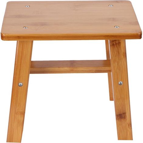 Tabouret Bambou Polyvalent Petit Banc Bas Enfant pour Salon Fournitures Maison Rectangle S (1/5)