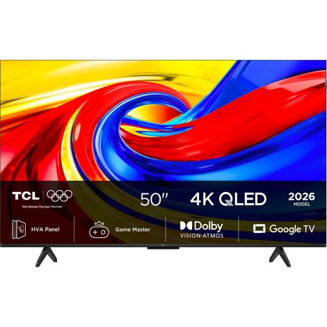 TCL P7L TV 50P7L 50 pollici QLED, 4K HDR, Direct LED, Google TV, Dolby Vision & Atmos, HDR10+, Game Master
