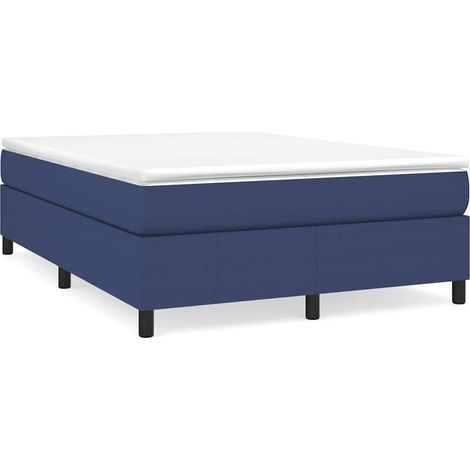 Maison Exclusive - Boxspringbettgestell Blau 140x200 cm Stoff (1/5)