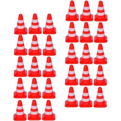 Mini Tour de 30 pièces, cônes de Circulation Miniatures, cônes d’Avertissement, cônes de marquage, cônes de Barrage Routier, entraînement de Football, marquages de sécurité routière (1/5)