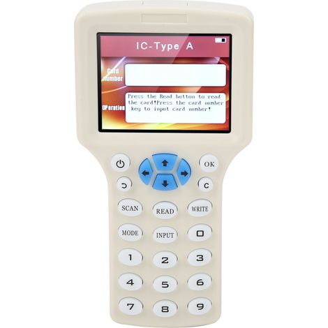 Lecteur/graveur portable de cartes d'identité à puce multifréquences CUID/FUID/UFUID, duplicateur d'étiquettes portable beige (1/5)
