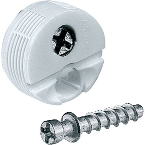 Fixation excentrique BLUM FER4207BL Blanc Ø25 mm pour assemblage panneaux (1/2)