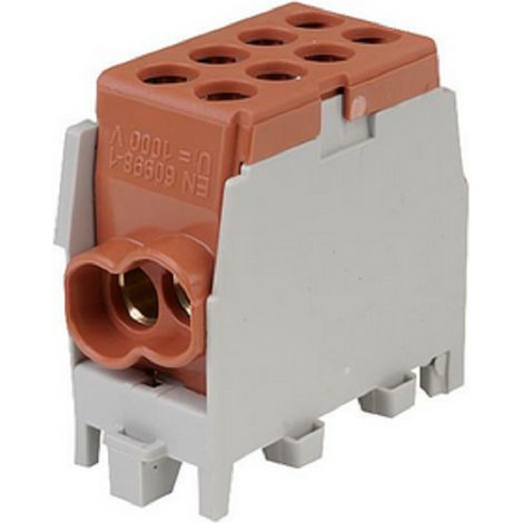 Bornier de distribution hlak 25-1/2/25 M2 pont marron 1P 1,5-25 mm2 Pollmann 2080191