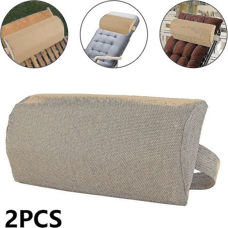 Ersatz-Kopfstützenkissen mit Gummiband, Nackenkissen für Sessel, Chaiselongue – 1 Stück – Beige (1/5)