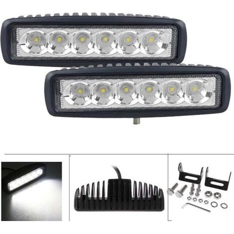 18W LED Spot Lampe de Voiture Phare de travail LED Feux SUV ATV phares 2PC-Ywey (1/5)