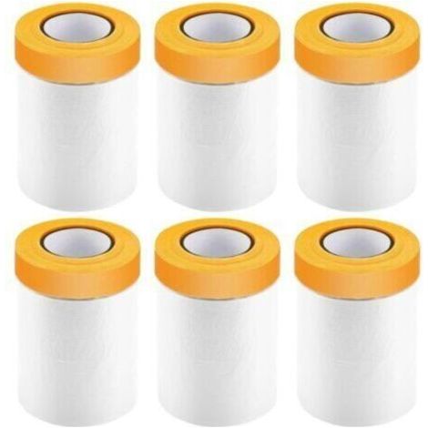 Bache de Protection Peinture, 6PCS Bache Peinture, Plastique Protection Peinture, Protection Sol Peinture, Film de Masquage avec Scotch Convient pour Meubles Anti Poussière Protection