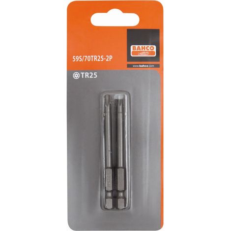 Bahco Embout TORX, 70mm, sous blister de 2 pcs, TR40 - 59S/70TR40-2P
