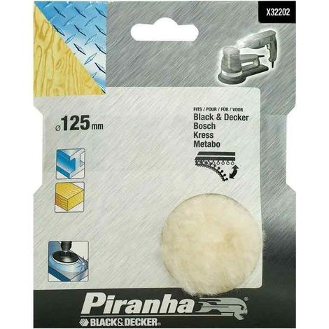 Cuffia Lana 125 mm Per levigatrici rotorbitali Black and decker