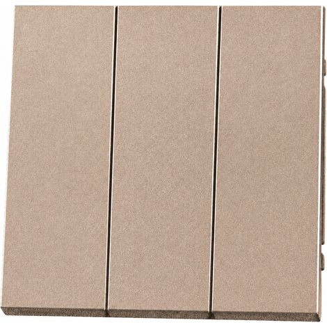 Interrupteur mural triple simple allumage 3 gang 1 voie doré série Z PC ignifuge 13 × 9 × 10 cm – Livraison gratuite