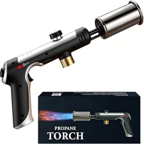 Chalumeau Propane – 3272°F – Flamme Réglable – Verrouillage – BBQ/Charbon – 1 Ensemble – Haute Température (1/4)