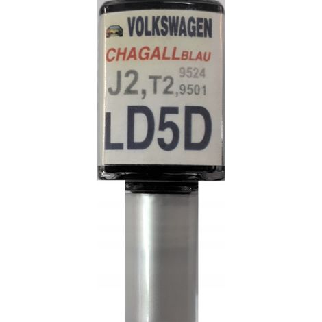 Retoque de pintura para arañazos en VW LD5D J2 T2 chagallblau (1/5)