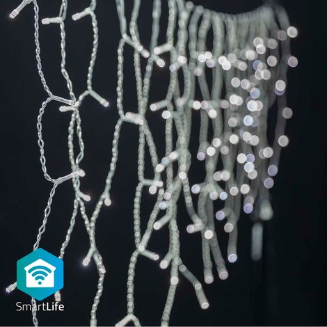 Smartlife julbelysning istapp wi fi kall vit 240 led 500 m android ios
