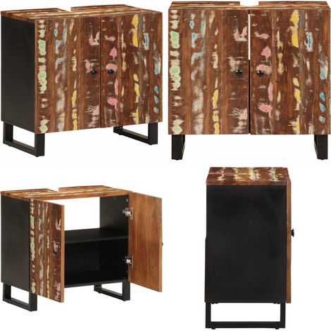 Mobile Lavabo 62x33x58 cm Legno Massello Recupero e Multistrato - Mobile da bagno - Lavabo