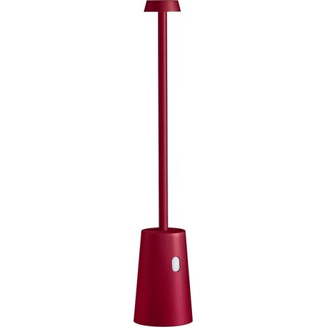 Lampada da tavolo led ricaricabile IP54 mod. Tag colore rosso lampone