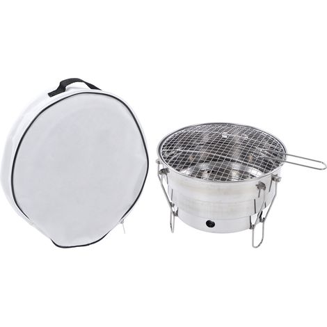 Barbecue portable en acier inoxydable, réchaud à charbon de bois démontable pour camping, pique-nique en extérieur et maison. (1/5)