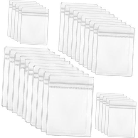 Pochettes à Bijoux Transparentes en PVC 60 Pièces Étanches Antioxydantes pour Femmes Rangement Bijoux Voyage Bureau Organiseur (1/3)