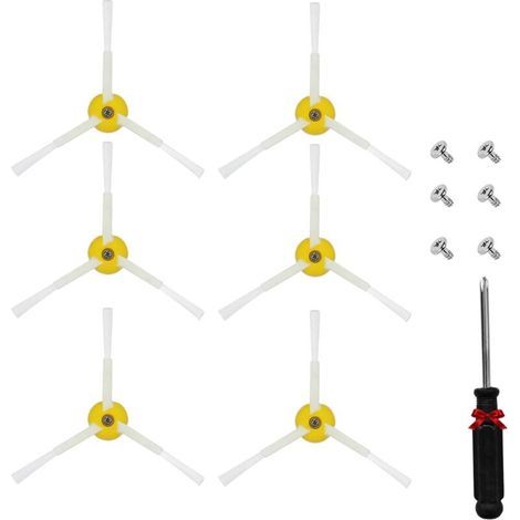 Brosses latérales iRobot Roomba 600,700,800,900,694,677,850,860,870,880,890,980,960 avec tournevis, pièces de rechange (1/5)