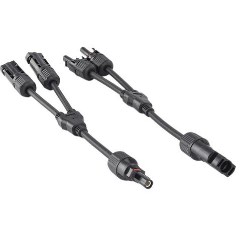 Connecteur Mc4 - Y Branchement Mff Fmm - Étanche Ip67 - Auto-verrouillage - Pour Système Photovoltaïque - 1 Paire