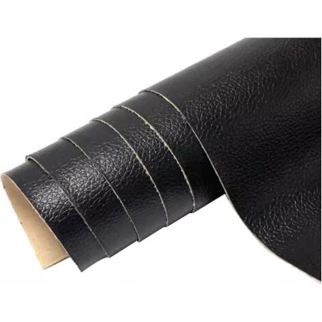 BUNTHAUS Selbstklebendes Reparaturset für Kunstleder, selbstklebende Lederreparaturflicken für Möbel, Reparaturset für Sofa, Autositz, Motorradsitz, 40 x 152 cm (Schwarz, 16 x 60 Zoll) (1/5)