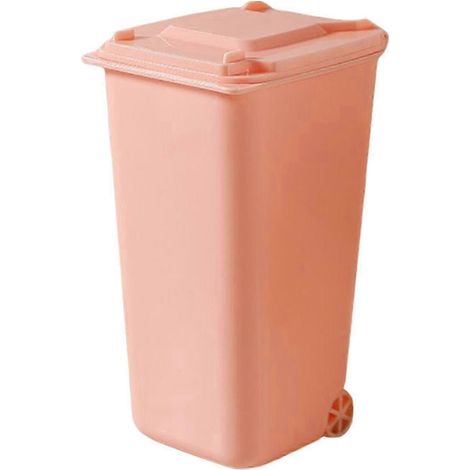 Poubelle de bureau multifonctionnelle pour salon, comptoir, voiture, dortoir-Pink (1/5)