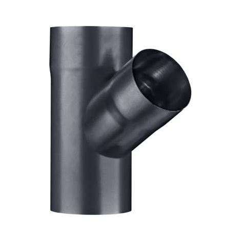 GRÖMO ALUSTAR Rohrabzweig Anthrazit 72° ø100 / 100, SX (glatt), 83531 (1/2)