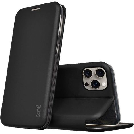 Funda COOL Flip Cover para iPhone 15 Pro Max Elegance Negro