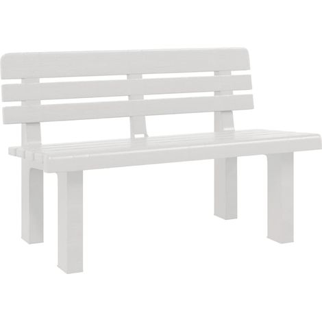 Banc de jardin - Banquette blanc 110x52x71 cm polypropylène fr8918 - Maison La Vie (1/5)