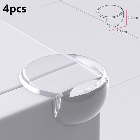Protecteur D'Angle De Meuble - Cache-Angle Transparent En Pvc Pour Sécurité Bébé - Convient Pour Tables Armoires Et Meubles - Lot De 4 (1/5)