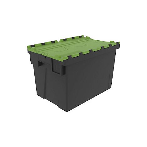 Mehrweg-Stapelbehälter  LxBxH 600 x 400 x 400 mm  schwarz/grün