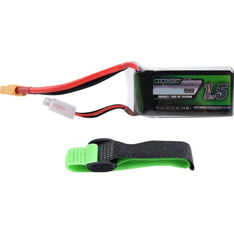 Batterie lithium 1500mAh 11.1V 45C XT60 haut débit pour bateau modèle réduit (1/5)
