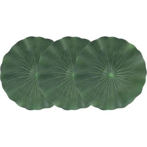 3 PièCes Feuille De Lotus SimuléE Plante Artificielle NéNuphar Guirlande De Feuilles De Lotus Ornements D'ÉTang De RéServoir Artificiel SimuléEs DéCor,28cm