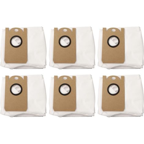 Sacs de Rechange pour Robot Aspirateur Lot de 6 - Grand Sac à Poussière Hermétique Haute Filtration pour Station (1/5)