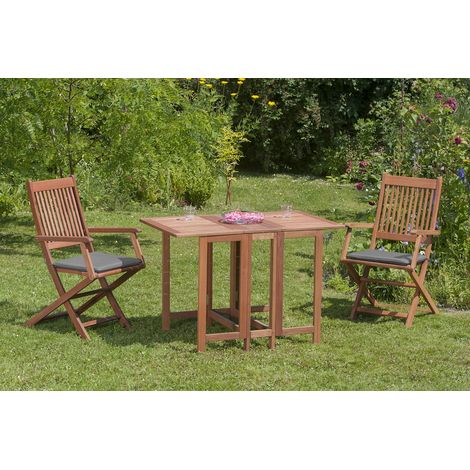 Rio Set 5tlg 2 Sessel Auflagen Klapptisch 107x65cm