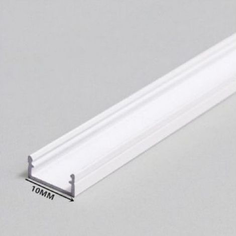 Trade Shop - Profilo In Alluminio 1mt Da Incasso Senza Copertura Per Strip Led Strisce Al10mm -