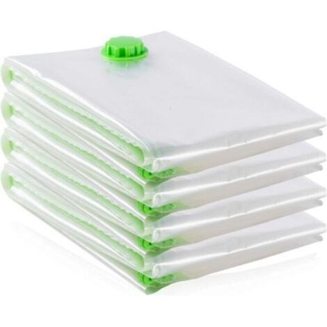 8-Pack Sacs de Rangement Extra-Larges Sous Vide Géants [130x100cm] pour Vêtements, Couettes/Literie (4 pièces (XL))