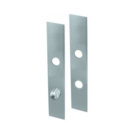 Ouvre&Déco – 2 Plaques de porte d'intérieur Conda Inox entraxe 195mm