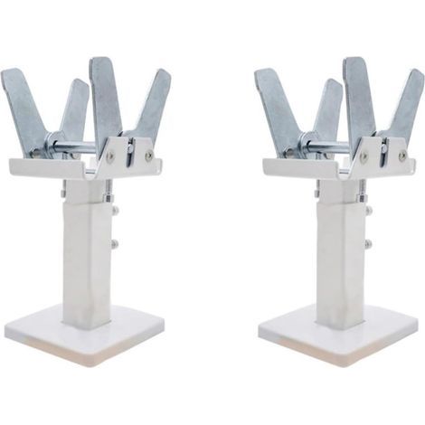 Support de radiateur réglable au sol, supports de radiateur, support de radiateur, hauteur de 14 à 21 cm, construction en acier, double stabilité pour radiateurs à panneaux (1/5)