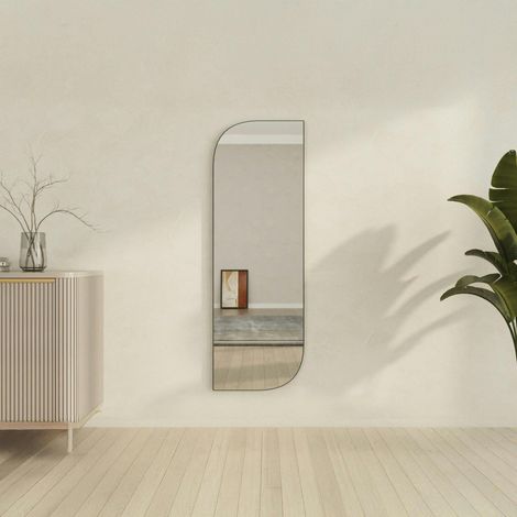 Miroir rectangulaire noir - angles arrondis 120 cm CODY (1/5)