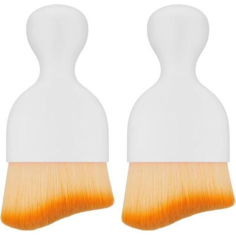 brosses anti-poussière pour intérieur de voiture,Brosse Nettoyage Voiture,Pinceau Detailing Auto,pour Nettoyer Voiture(Blanc)2pcs (1/4)