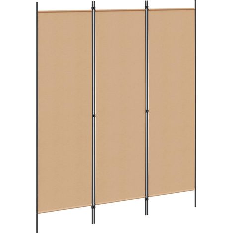 vidaXL Paravent Beige 150 x 180 cm Tissu