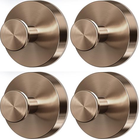Gancho para azulejos con ventosa color oro rosa (juego de 4) - bola de ducha extraíble para toallas