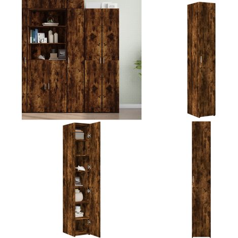 Highboard Räuchereiche 30x42,5x185 cm Holzwerkstoff - Highboard - Holzwerkstoff (1/5)