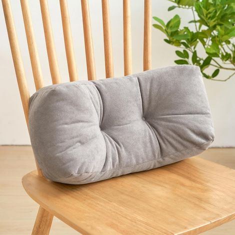 Cuscino lombare grigio per sedia, supporto lombare per sedia da ufficio, sollievo dal mal di schiena, cuscino morbido per sedile auto o letto, elevata elasticità (grigio, 35 cm 16 cm 20 cm) (1/5)